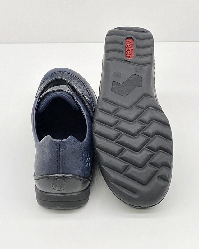 Rieker Mocasín Mujer 48951 - Azul Oscuro Ancho Extra Cómodo